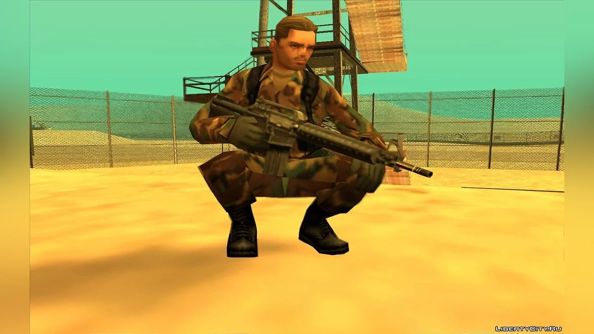 Soldier without cap / GTA San Andreas