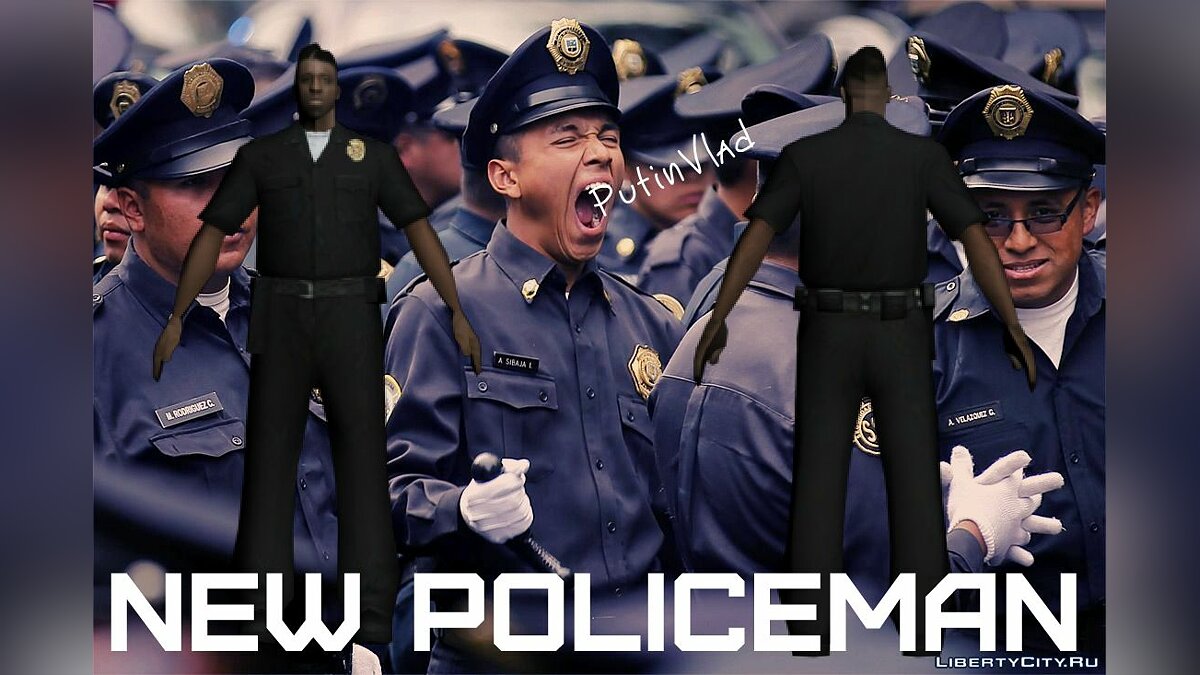 GTA sa New policeman Skin. Policeman go.