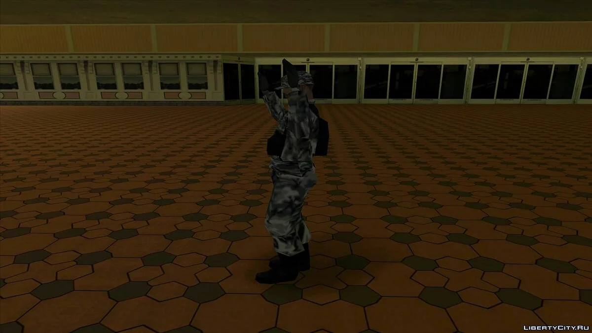 Зимовий армійський камуфляж. / GTA San Andreas