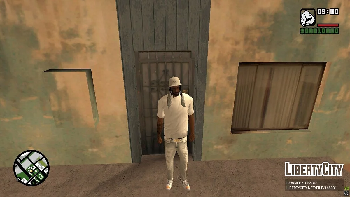Афроамериканець у білому одязі / GTA San Andreas