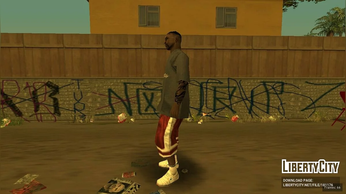 Афроамериканець у сірій футболці / GTA San Andreas