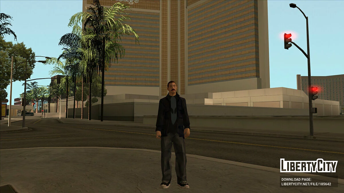 Pedestrian in the style of Dude from Postal 2 / GTA San Andreas