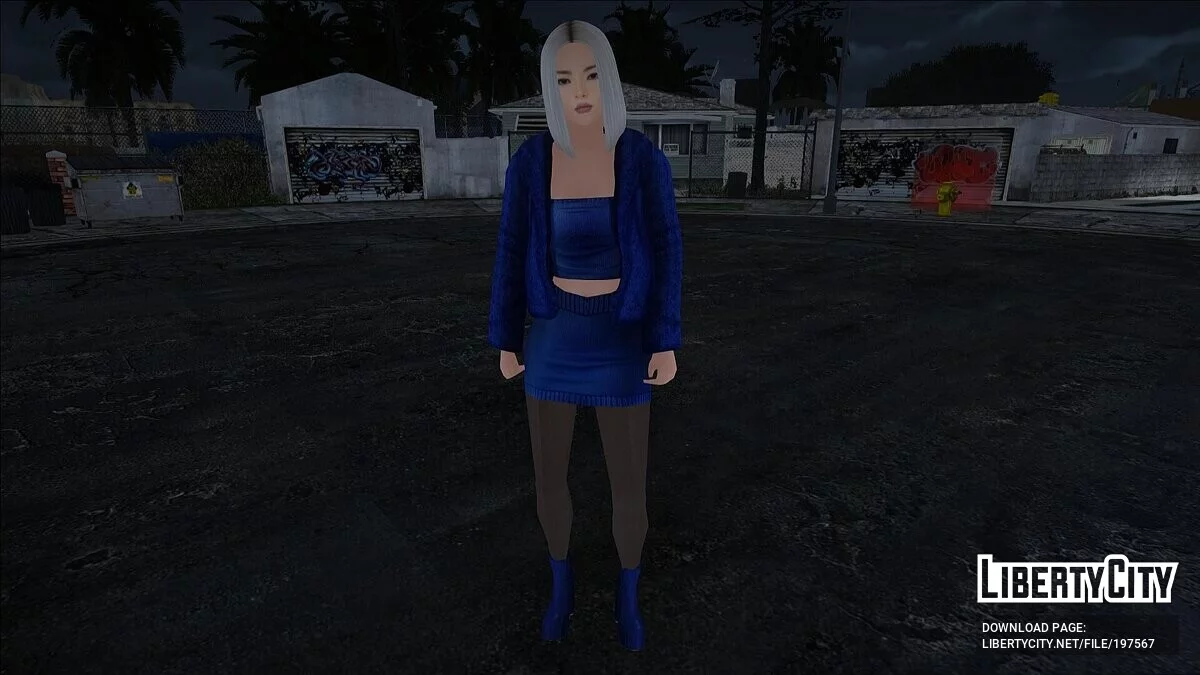 Блондинка у блакитному вбранні / GTA San Andreas