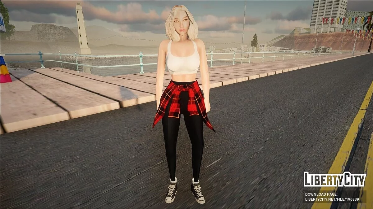 Gadis Pirang Cantik dalam Pakaian Sehari-hari / GTA San Andreas