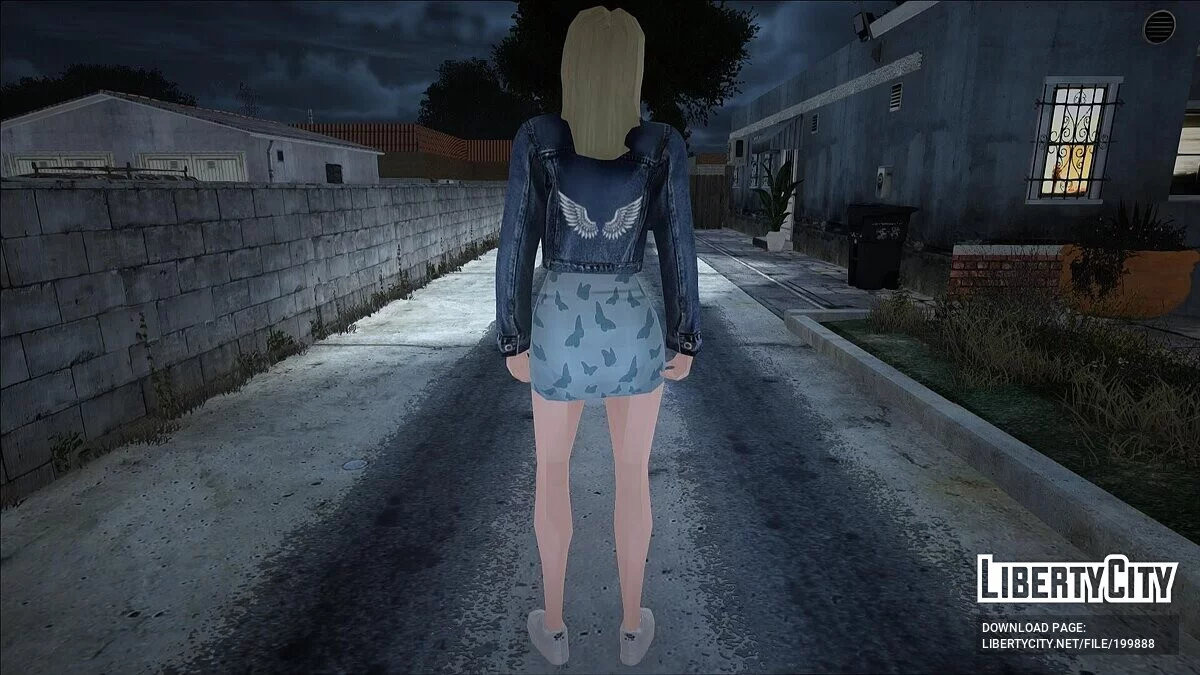 Young blonde in a dress / GTA San Andreas