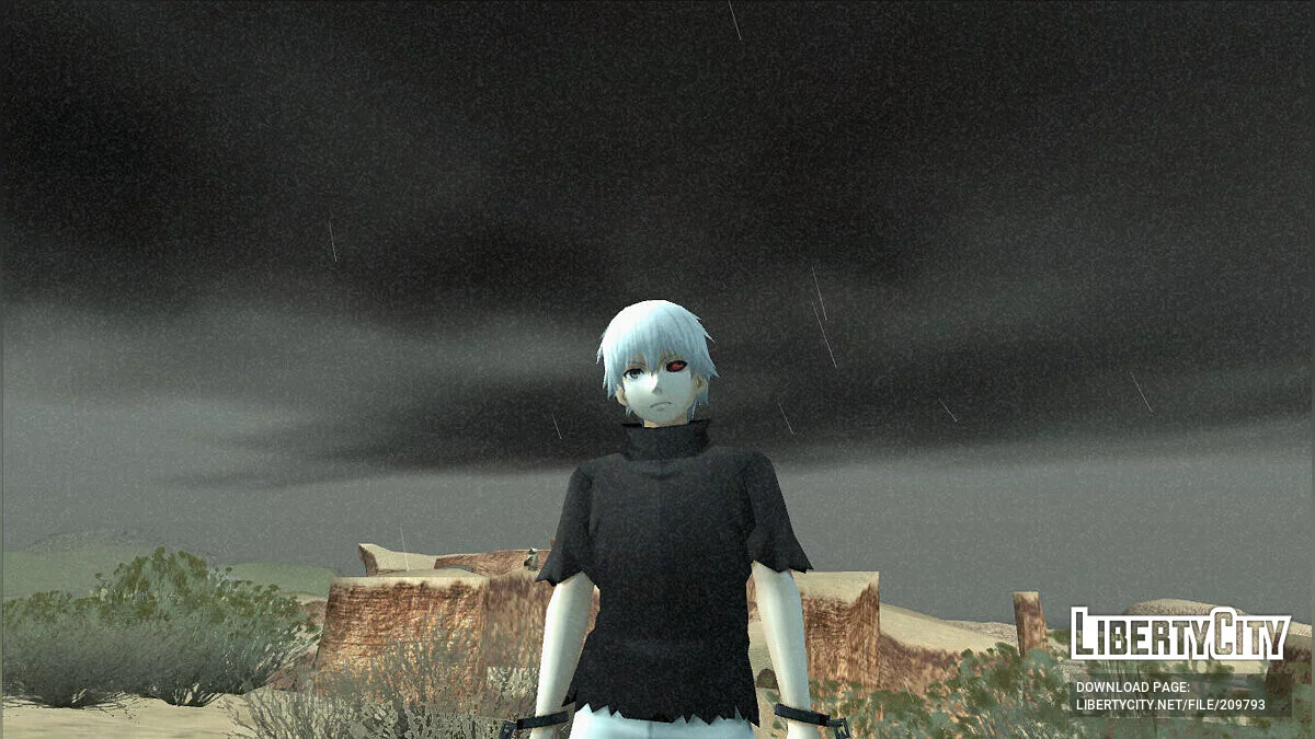 Kaneki Ken from Tokyo Ghoul / GTA San Andreas