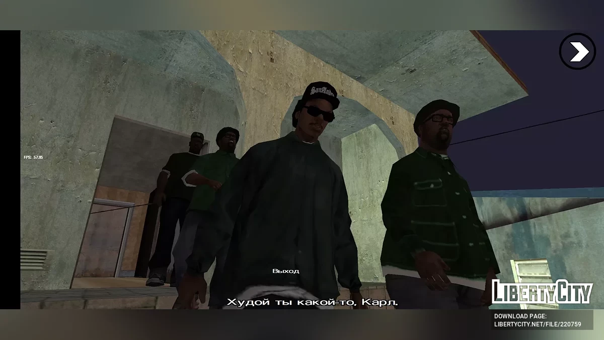 Big Smoke instead of CJ (player.img) / GTA San Andreas