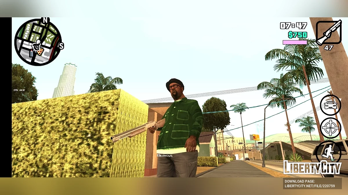 Big Smoke instead of CJ (player.img) / GTA San Andreas