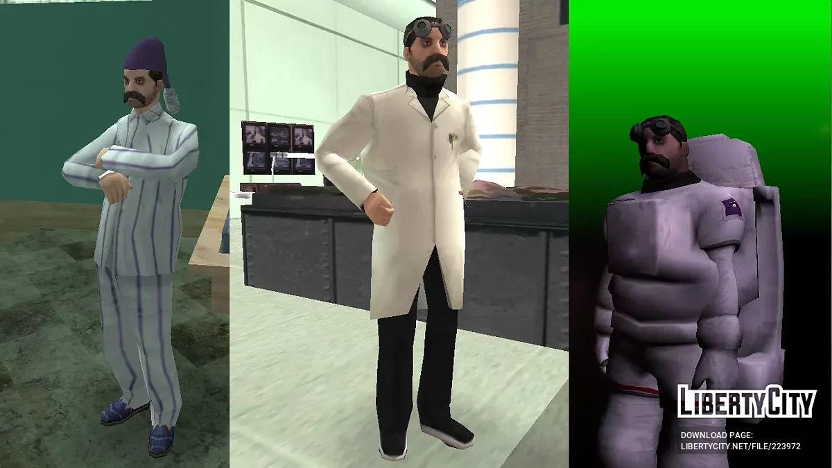 Zbiór skinów Doktora N. Shteina / GTA San Andreas