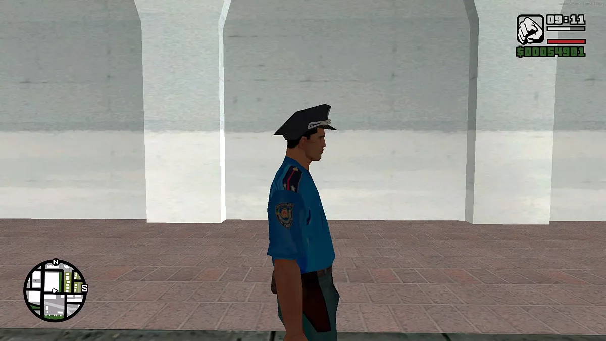 Україньский міліціонер в рубашці. МВС України / GTA San Andreas