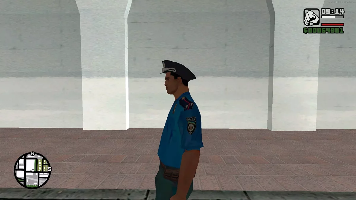 Україньский міліціонер в рубашці. МВС України / GTA San Andreas