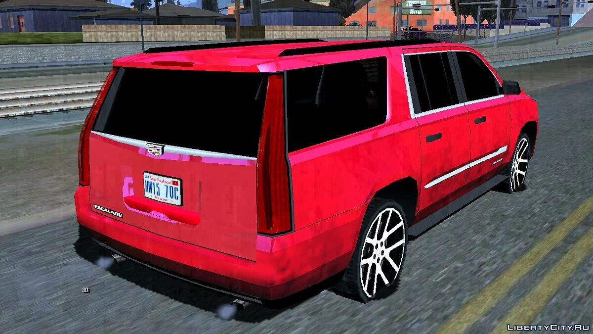 كاديلاك إسكاليد 2016 منخفضة البولي v3.0 / GTA سان أندرياس (iOS، أندرويد)