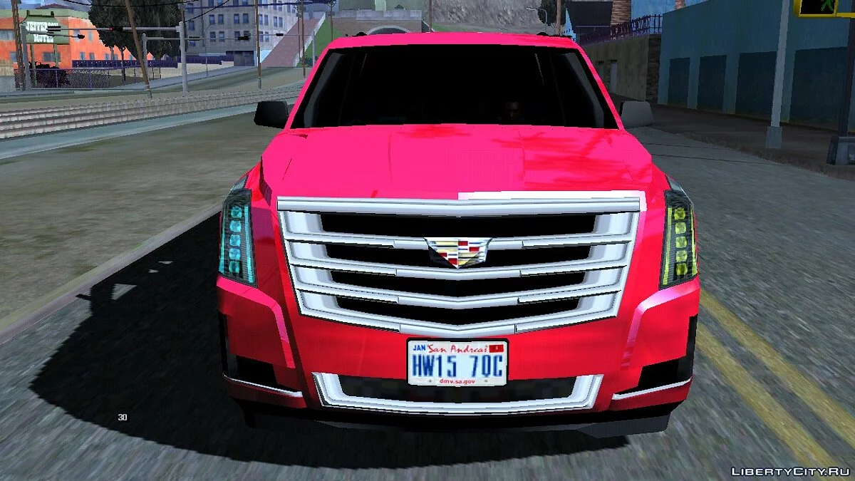 كاديلاك إسكاليد 2016 منخفضة البولي v3.0 / GTA سان أندرياس (iOS، أندرويد)