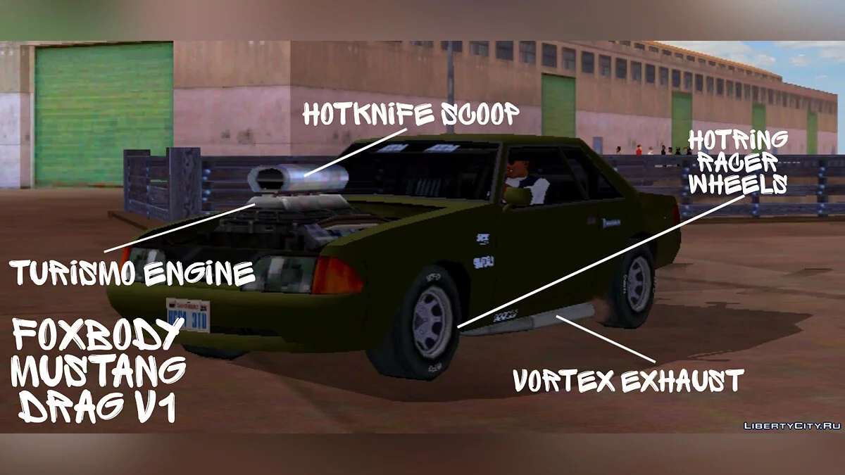 Foxbody Mustang '89 Drag V1 / GTA San Andreas (iOS, Android)