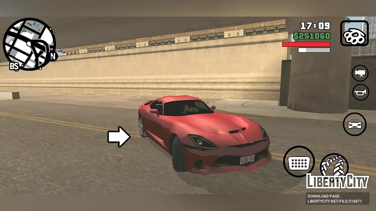 Dodge SRT Viper GTS / GTA San Andreas (iOS, Android)