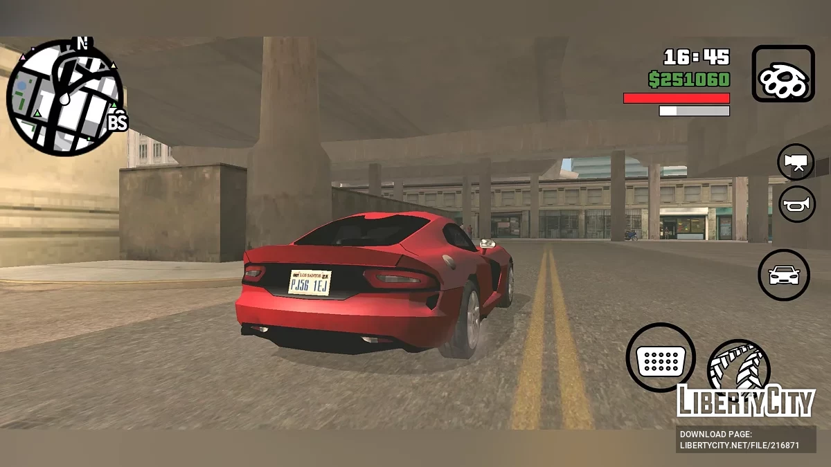Dodge SRT Viper GTS / GTA San Andreas (iOS, Android)