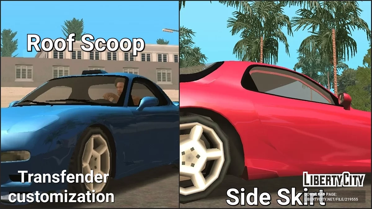 Mazda RX-7 (style SA + DFF seulement) / GTA San Andreas (iOS, Android)