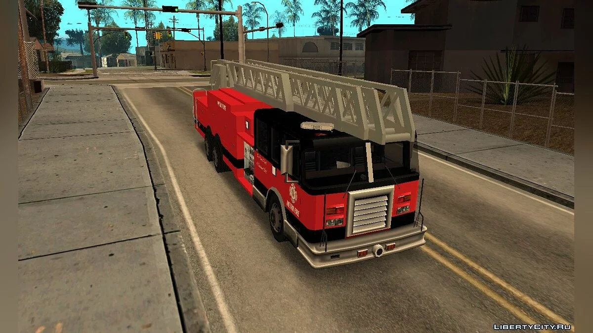 New Firetruck LA - LSFD Ladder 33 / GTA San Andreas