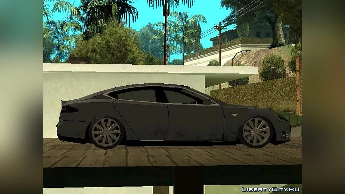 Tesla Model S SA Стиль Низькополігональна / GTA San Andreas