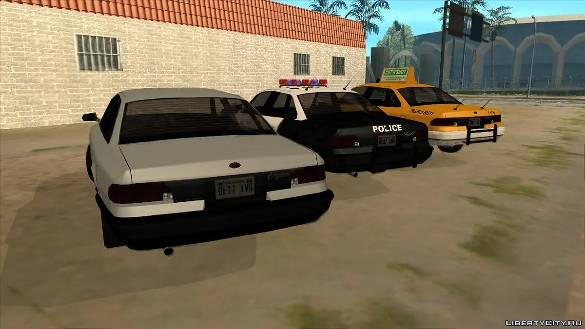 Крузер (Сток/Поліція/Таксі) з GTA 4 в Low Poly / GTA San Andreas