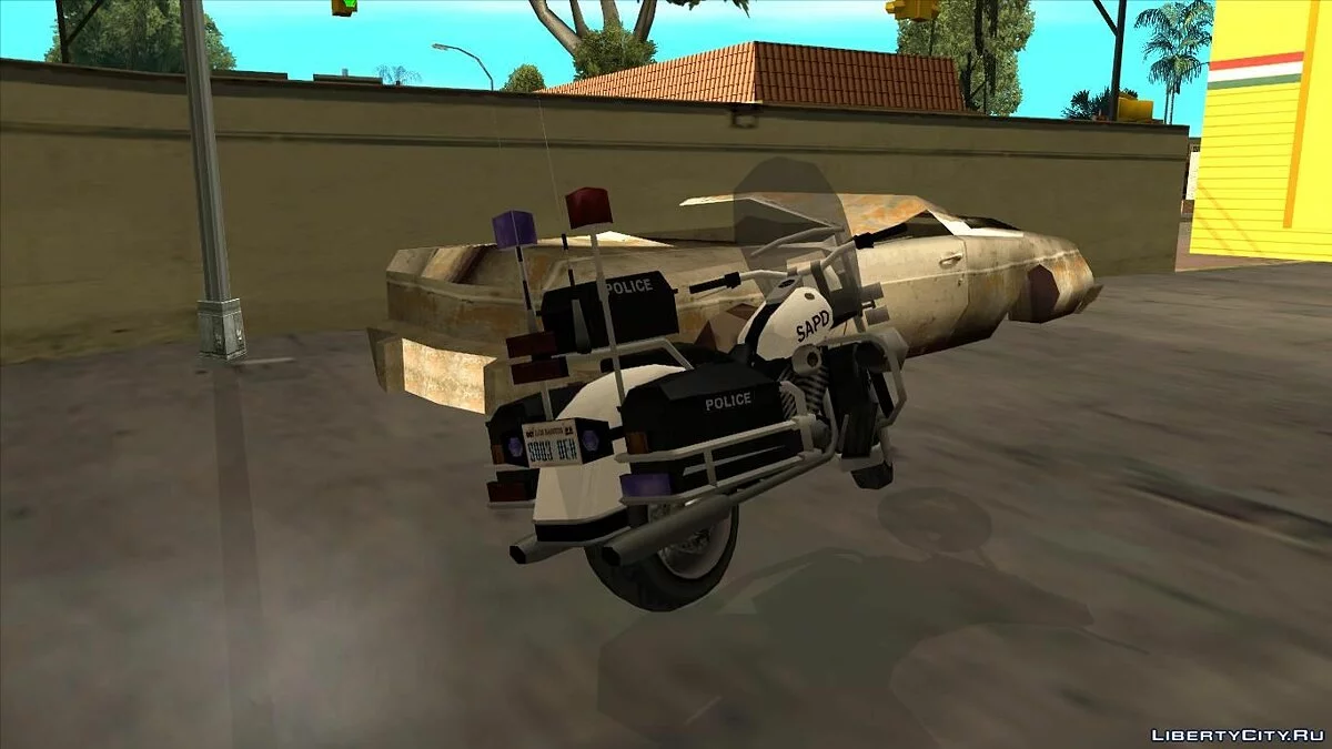 Police Motorcycle from GTA 4 in Low Poly / GTA San Andreas