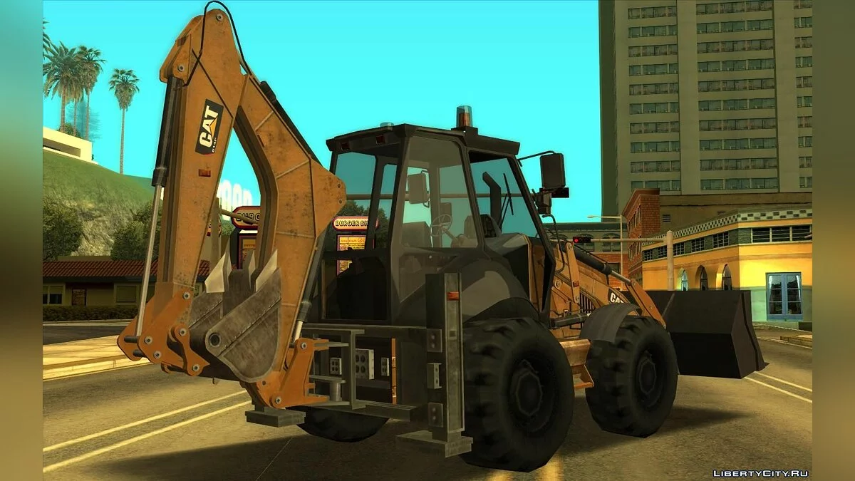 Retroescavadeira CAT / DUDE (Estilo SA) V2 / GTA San Andreas