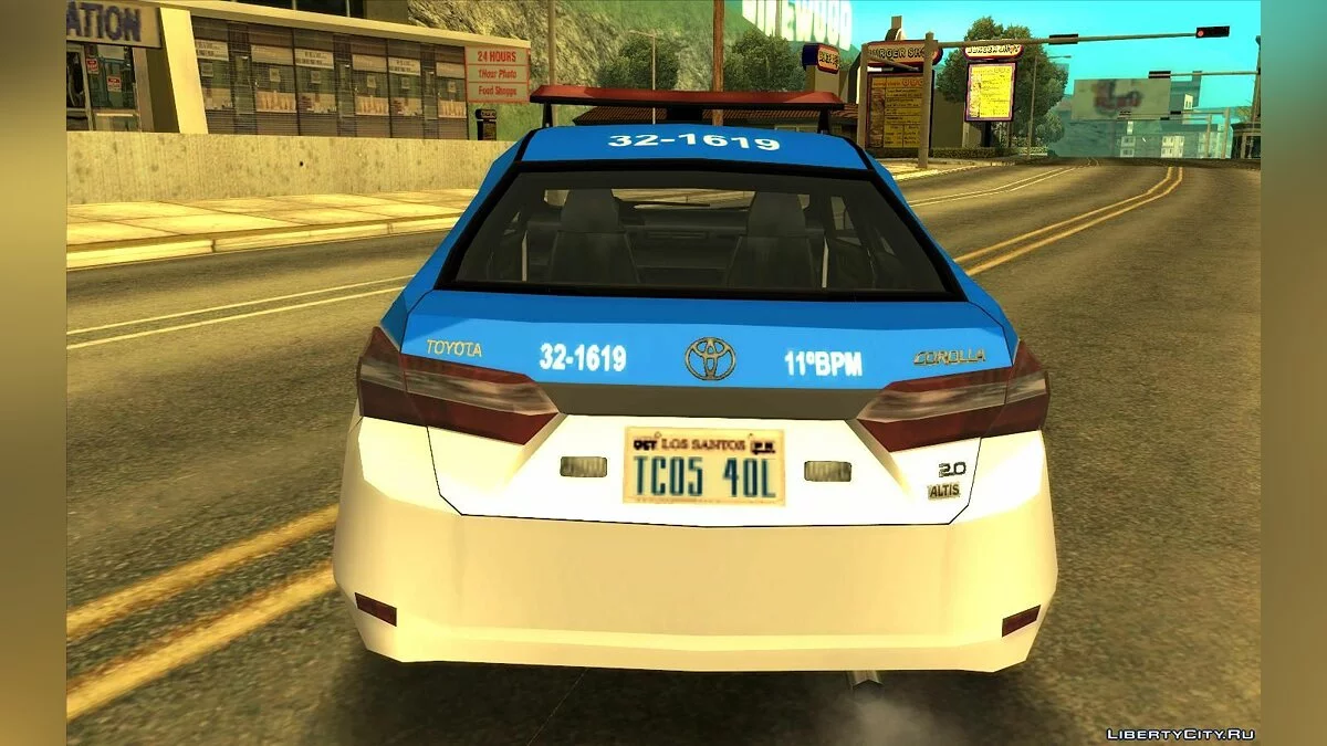 Toyota Corolla 2017 - Policía (estilo SA) / GTA San Andreas