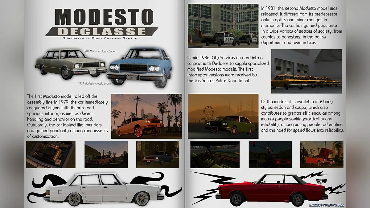 Declasse Modesto '79-'81 Pack / GTA San Andreas