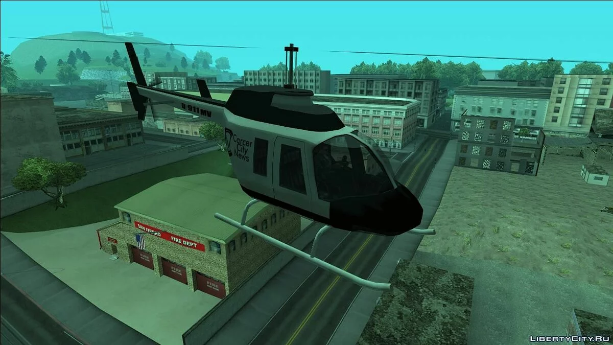 طائرة هليكوبتر أخبار كارسر سيتي (من GTA UNDERGROUND) / جي تي إيه سان أندرياس