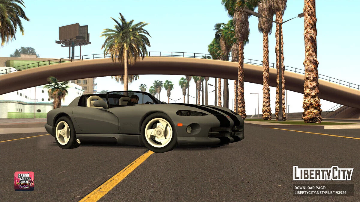1992 Dodge Viper R/T [lowpoly] / GTA San Andreas
