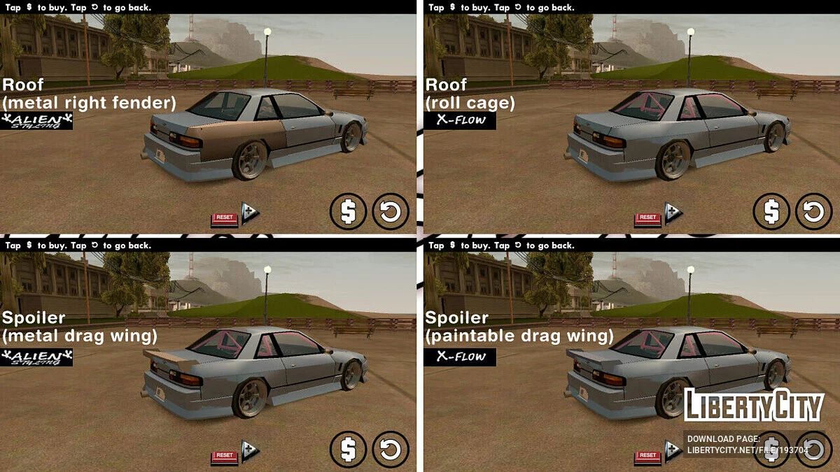 Ніссан Сільвія S13.5 (S15 передня частина) SA стиль / GTA San Andreas