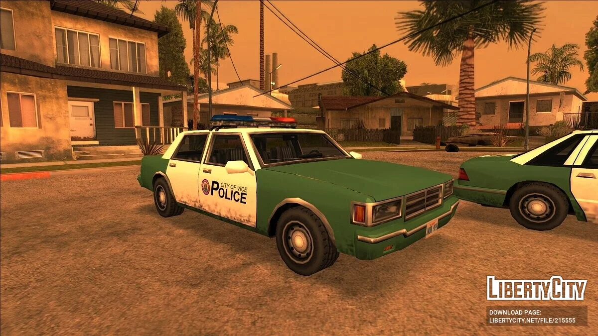 Atmosferyczna kolekcja policyjnych samochodów Vice City / GTA San Andreas