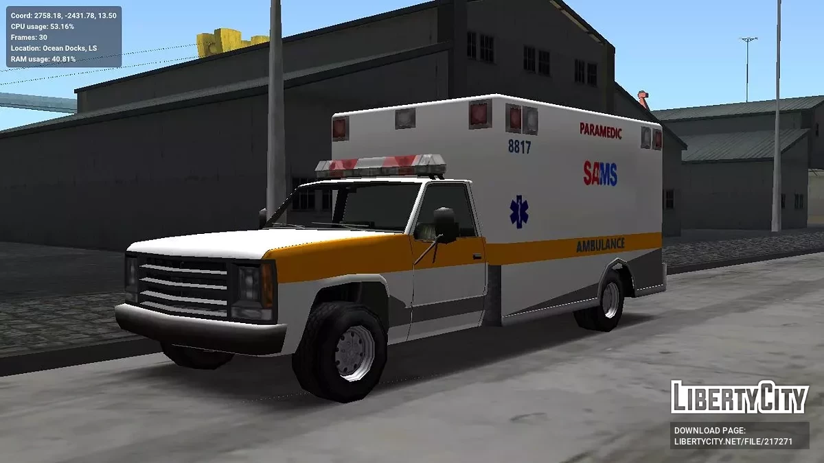 New Ambulance SAMS 1992 / GTA San Andreas