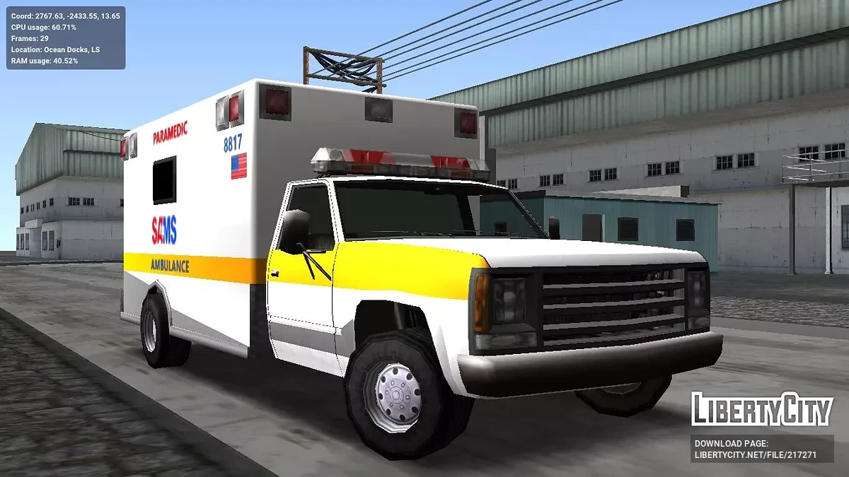 New Ambulance SAMS 1992 / GTA San Andreas
