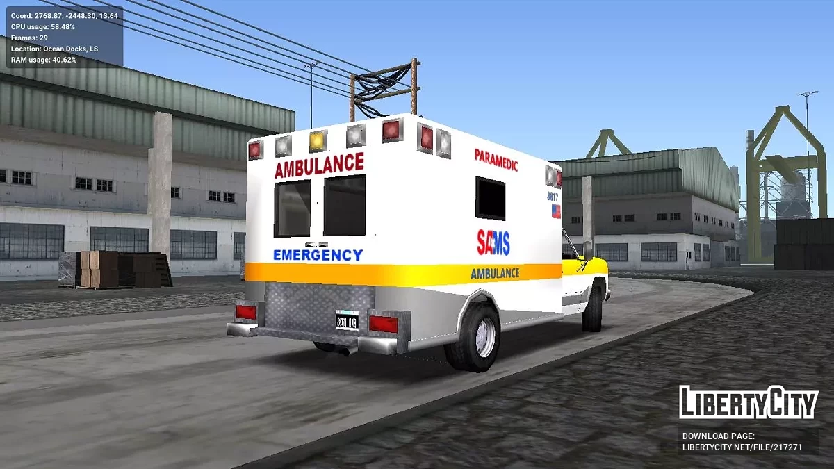 New Ambulance SAMS 1992 / GTA San Andreas