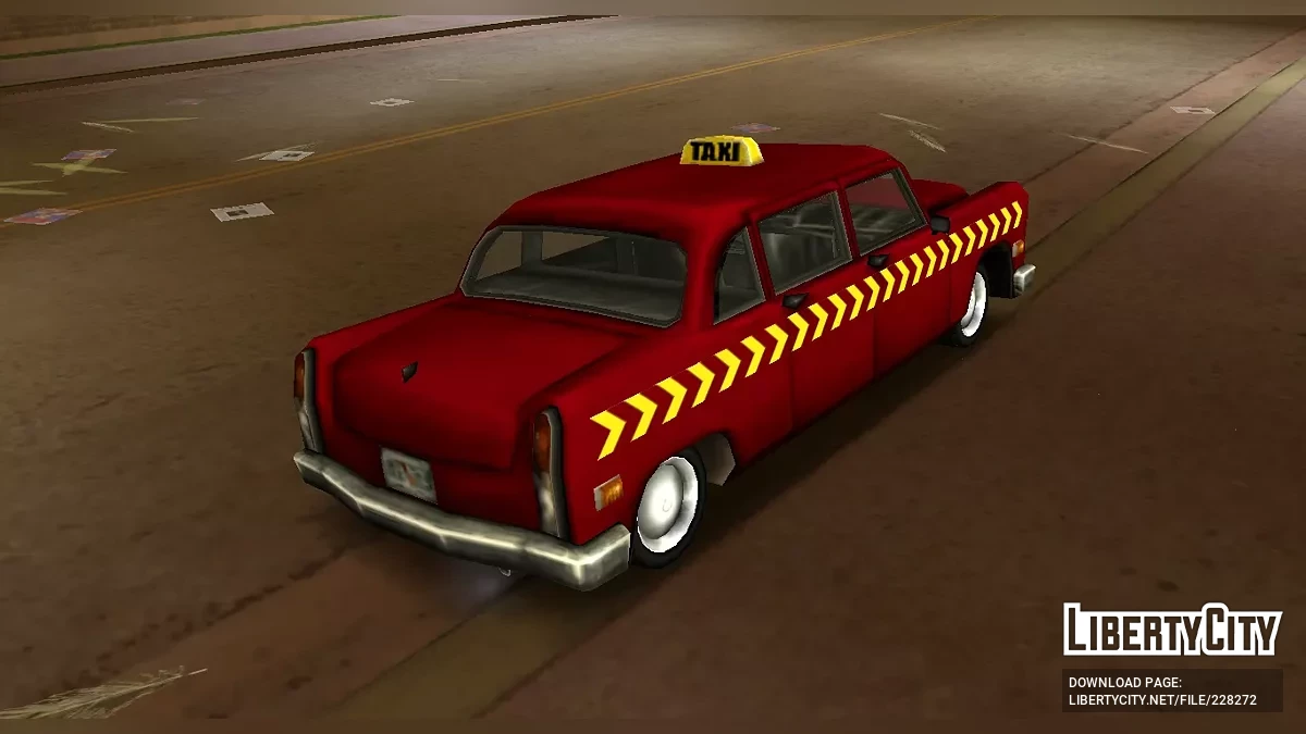 Taxi Carmesim (Estilo VC + Adicional MVL) / GTA Vice City