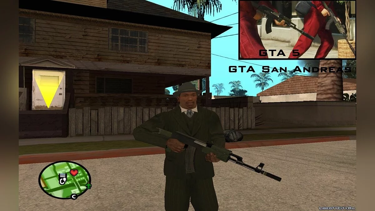 AK-47 مع كاتم صوت من GTA 5 (نهائي) / جي تي إيه سان أندرياس