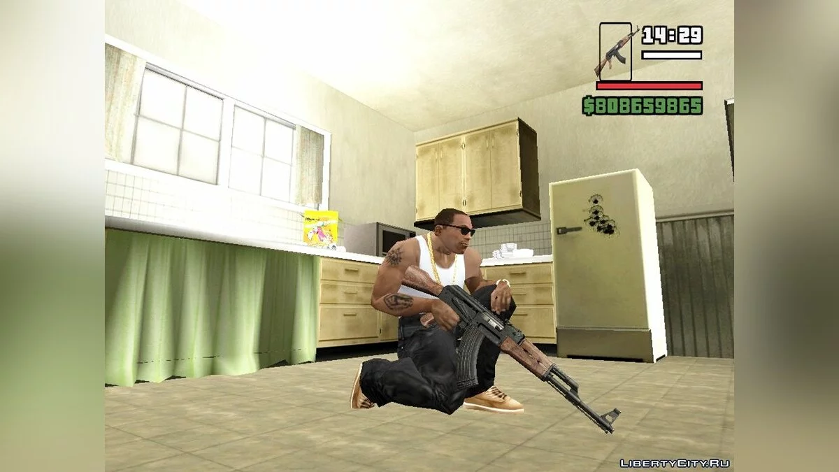 Ak-47 جديد لـ Gta Sa / جي تي إيه سان أندرياس