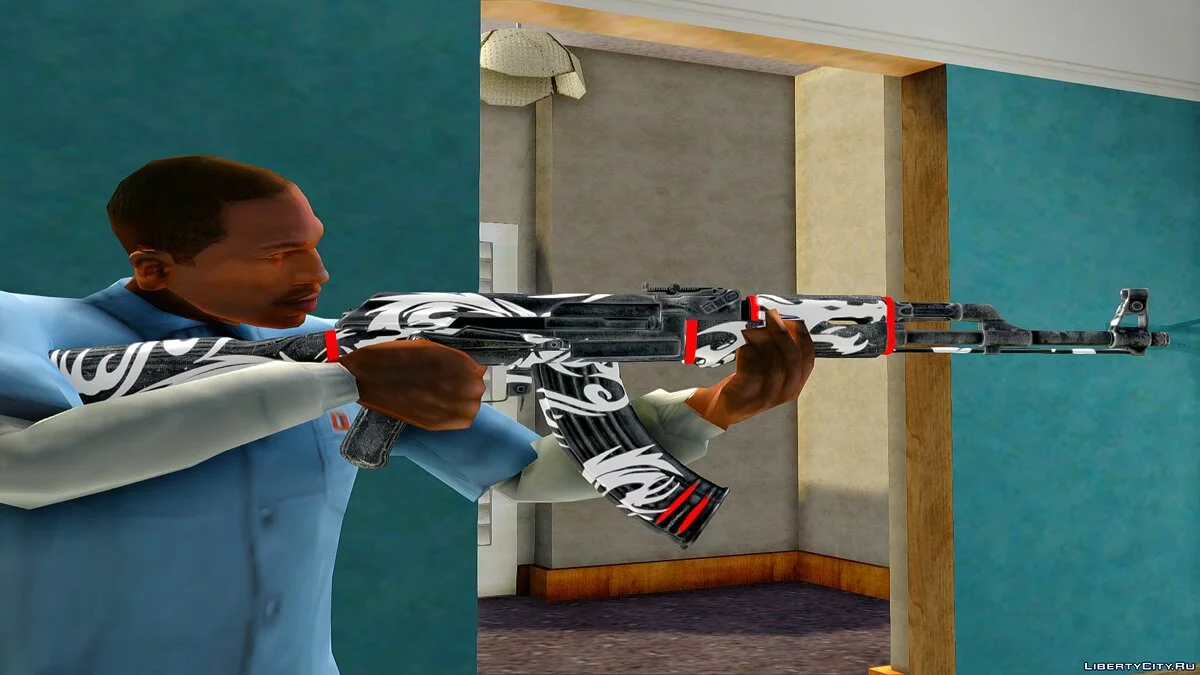 Dragon AK-47 из Garena Free Fire / GTA San Andreas