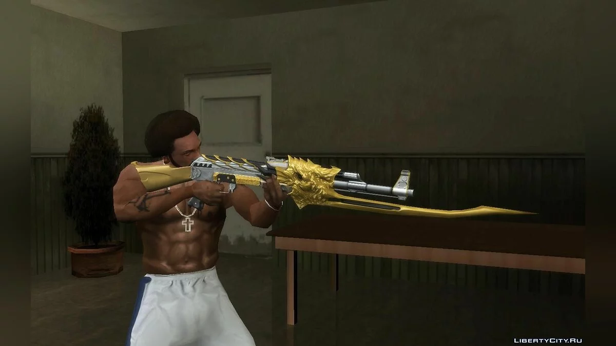 AK-47 Beast Imperial Gold And Black / GTA San Andreas