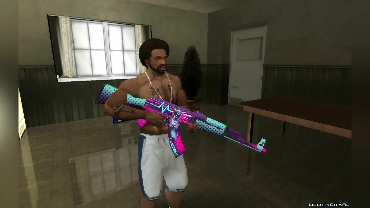 AK-47 Neon Rider from CS: GO / GTA San Andreas