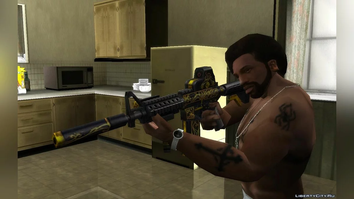 Antique M4A1 del juego SFPH Playpark / GTA San Andreas