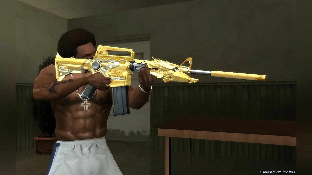 M4A1 Iron Beast Noble Gold (Golden Chrome) / GTA San Andreas