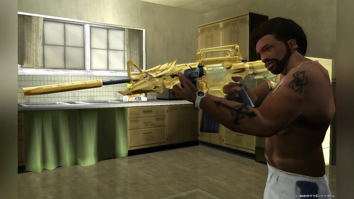 M4A1 Iron Beast Noble Gold (Golden Chrome) / GTA San Andreas