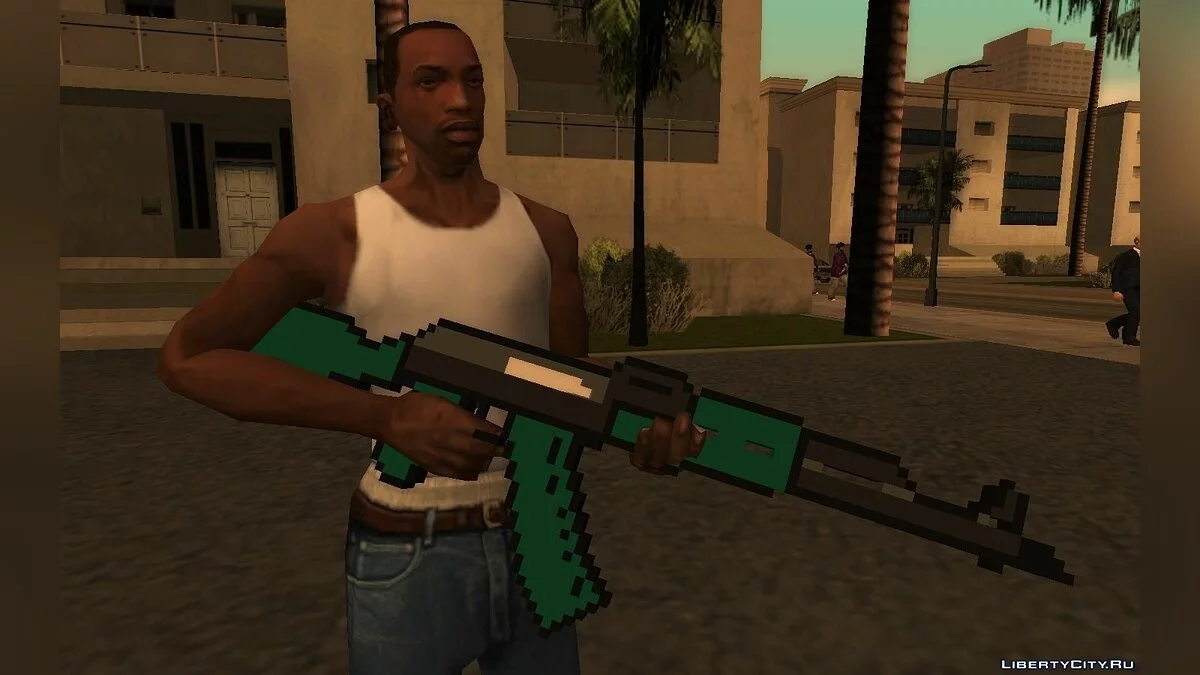 Піксельний AK-47 з Майнкрафт / GTA San Andreas