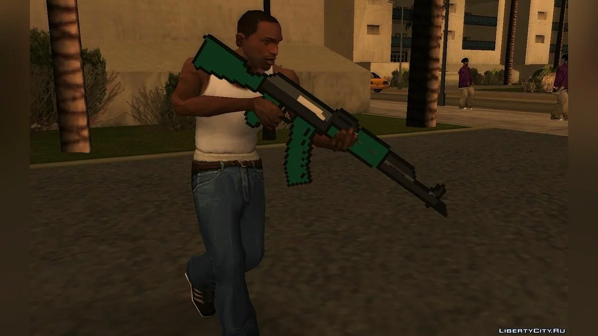 Піксельний AK-47 з Майнкрафт / GTA San Andreas