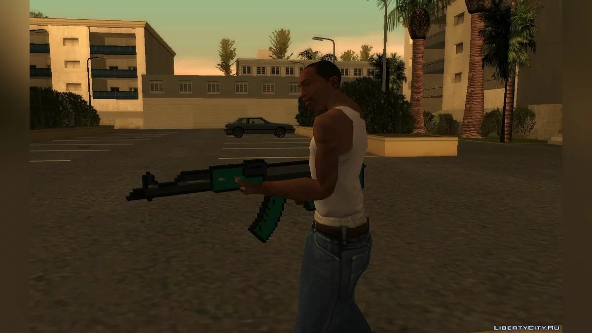 Піксельний AK-47 з Майнкрафт / GTA San Andreas