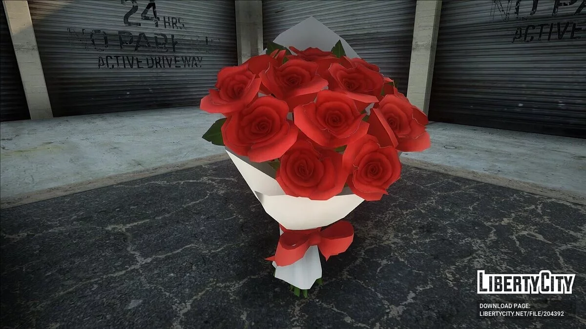 Два букета цветов и шарики ко Дню Святого Валентина / GTA San Andreas