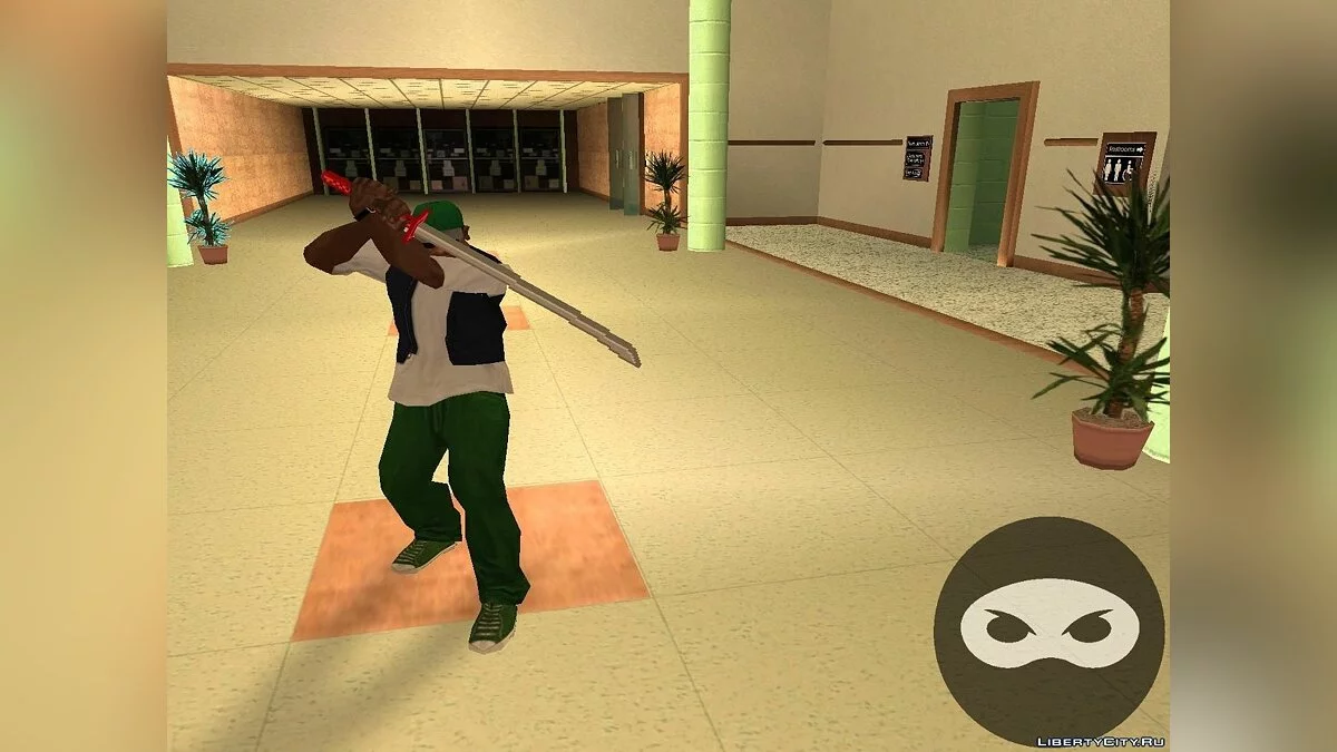 Катана в стиле Hotline Miami / GTA San Andreas