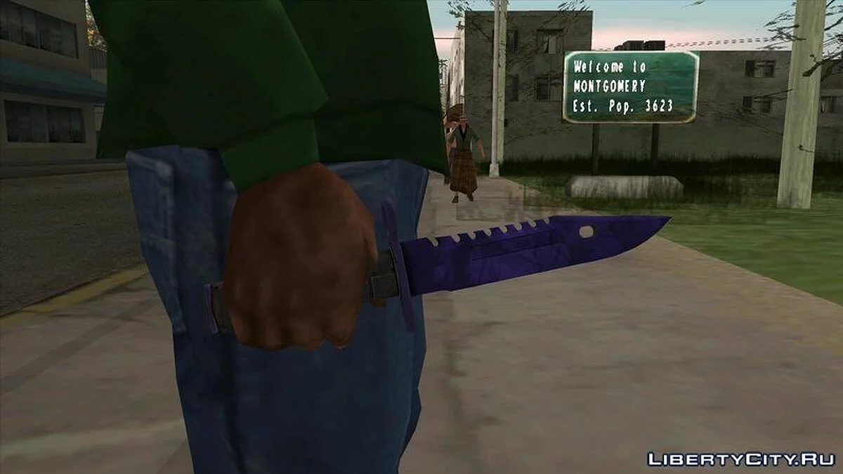 CS:GO M9 Багнет | Doppler Sapphire / GTA San Andreas